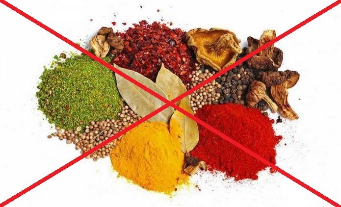 Σε περίπτωση αυχενικής οστεοχόνδρωσης, είναι απαραίτητο να αποφεύγεται η χρήση πικάντικων καρυκευμάτων.